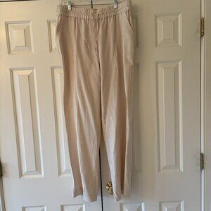 Jones New York Linen Blend Pull On Drawstring Pants  Size L